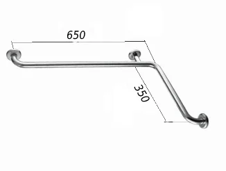 Burchakli (qiya) ushlash tutqichi — chap/o'ng, nerjaveyka — burchakli (obtuz) poruchen, 650x330 mm