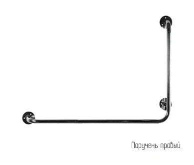 Burchakli ushlash relsi (poruchen) — nerjaveyka (chap/o'ng) — burchakli (90°) L poruchen, o'ng