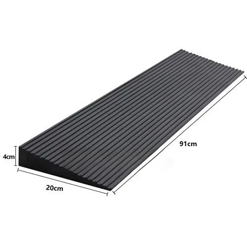 Rezina mobile pandus rampa — kichik o'lchamli (4-6.5cm balandlik, 91cm uzunlik) — Master SKU 3 balandlik variant — PANDUS-RUBBER-MOBILE — 4cm balandlik variant (texnik o'lchov)