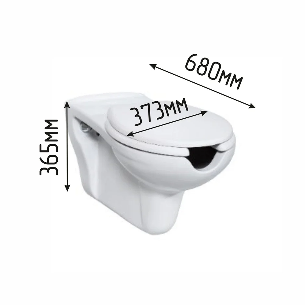 NMG osma unitaz (devorga o'rnatiladigan, kengaytirilgan) — osma unitaz 680mm